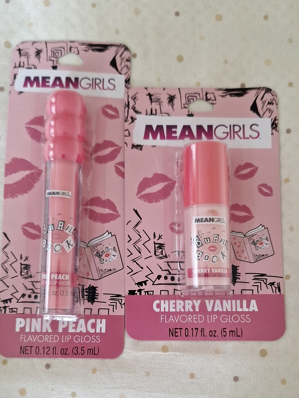 Mean Girls Pink Peach Flavored Lip Gloss — Pink